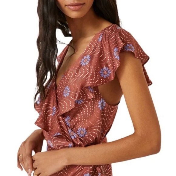 SALE! by Anthropologie -beautiful simple summer wrap dress XS - Picture 4 of 13